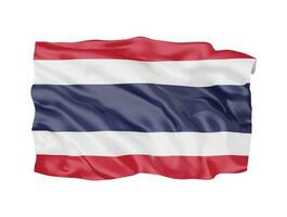 3d Tailandia bandiera nazionale cartello simbolo vettore
