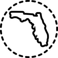linea icona per Florida vettore
