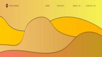 Marrone e giallo minimalismo sfondo nel grande ragnatela pagina schermo dimensione vettore