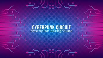 cyberpunk circuito con rettile pelle modello. distopico elettronico albero forma vettore illustrazione. astratto fantascienza sfondo design modello. blu rosa viola viola pendenza colore tema.
