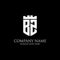 bz iniziale scudo logo design ispirazione, corona reale logo vettore - facile per Usato per il tuo logo