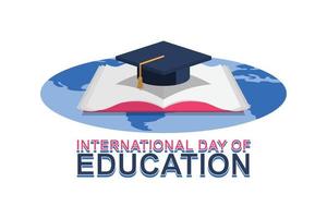 internazionale giorno di formazione scolastica sfondo. vettore