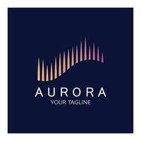 aurora logo design icona illustrazione vettore modello