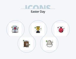 Pasqua linea pieno icona imballare 5 icona design. Pasqua. uovo. uovo. Pasqua. ciotola vettore