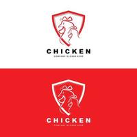 pollo logo, azienda agricola animale vettore, design per pollo azienda agricola, fritte pollo ristorante, bar vettore