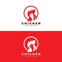 pollo logo, azienda agricola animale vettore, design per pollo azienda agricola, fritte pollo ristorante, bar vettore