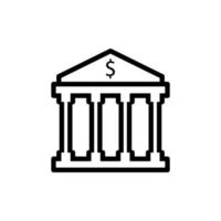banca icona vettore cartello e simbolo