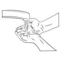 lavaggio mano schema illustrazione vettore
