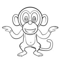 danza scimmia schizzo illustrazione vettore