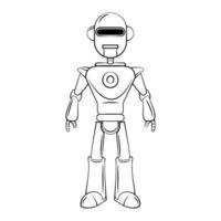 robot cartone animato illustrazione schizzo vettore