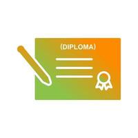 diploma vettore icona