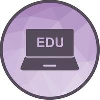formazione scolastica su il computer portatile Basso poli sfondo icona vettore