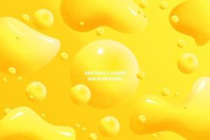vettore abstrak sfondo liquido 3d giallo
