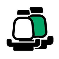 vettore scarabocchio icona auto sedili, passeggeri posto a sedere, sito web icona
