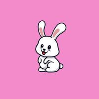 carino coniglio coniglietto cartone animato vettore