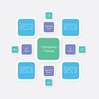 unico Infografica con titoli e paragrafo modello vettore