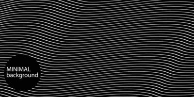 liscio flusso di ondulato forma astratto sfondo, nero e bianca design curva linea energia movimento, rilassante musica suono o tecnologia.vettore illustrazione vettore