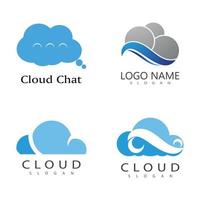 nube illustrazione logo vettore piatto design