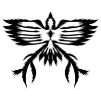 illustrazione vettore grafico di uccello silhouette. Perfetto per tatuaggio, striscione, adesivi, saluto carte