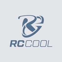 design moderno e forte del logo delle iniziali della lettera rc vettore