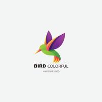 uccello logo design pendenza colore vettore icona