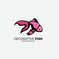 ornamentale pesce design logo vettore illustrazione