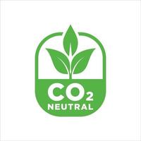 co2 neutro verde ruvido strutturato francobollo - carbonio emissioni gratuito no aria atmosfera inquinamento industriale produzione eco-friendly isolato cartello vettore