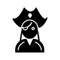 femmina pirata vettore icona