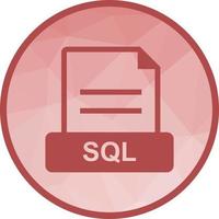 sql Basso poli sfondo icona vettore