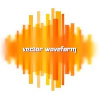 sfocato vettore waveform fatto di trasparente arancia Linee