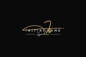 iniziale js firma logo modello vettore. mano disegnato calligrafia lettering vettore illustrazione.