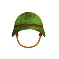 militare casco di americano soldato di mondo guerra ii. verde protettivo cap. cartucce e uniformi. piatto cartone animato vettore