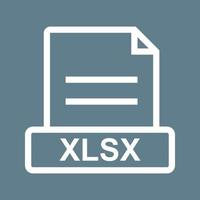 xlsx linea colore sfondo icona vettore