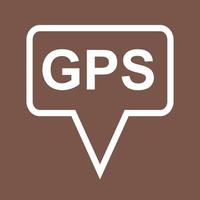 GPS ii linea colore sfondo icona vettore