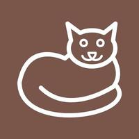 animale domestico gatto linea colore sfondo icona vettore