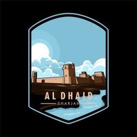 aldhaid deserto illustrazione nel arabo emirato vettore