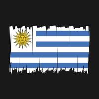 Uruguay bandiera spazzola vettore illustrazione