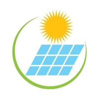 solare energia logo icona design vettore