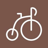 bicicletta linea colore sfondo icona vettore