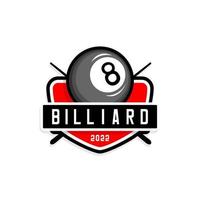biliardo logo bastone vettore