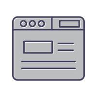 pagina web vettore icona