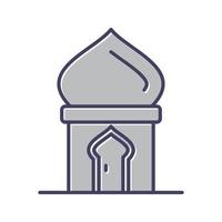 Masjid porta vettore icona