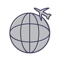 internazionale voli vettore icona