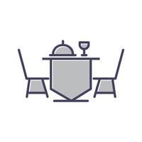 cena tavolo vettore icona