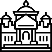 linea icona per tempio vettore