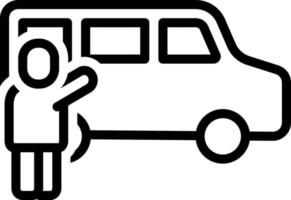 linea icona per mostrando vettore