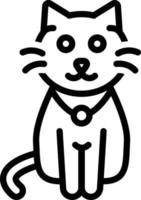 icona della linea per il gatto vettore