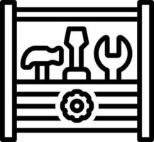 linea icona per kit di strumenti vettore