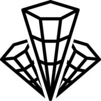 linea icona per cristallo vettore