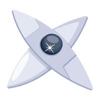 un modificabile piatto icona di shuriken stella vettore